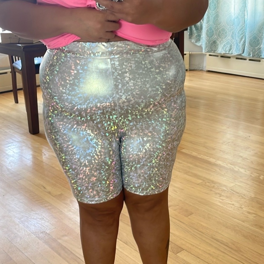 Forever 21 biker shorts, multicolor silver size 3X